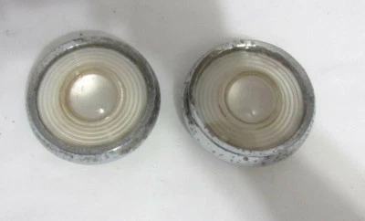 1966 LINCOLN CONTINENTAL COURTESY LIGHT DOME COVERS REAR INTERIOR LEFT/RIGHT - Image 1 of 4