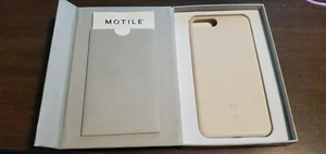 Funda de teléfono de cuero vegano MOTILE para iPhone 8 Plus rosa en caja - Imagen 1 de 3