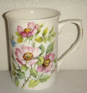 Stechcol Gracie Bone China Floral White Porcelain Coffee Mug Tea Cup Floral Rose - Picture 1 of 8