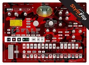 Korg Electribe SXX-1 pelle | rosso mimetico | decalcomania protettiva | pelli StyleFlip - Foto 1 di 1