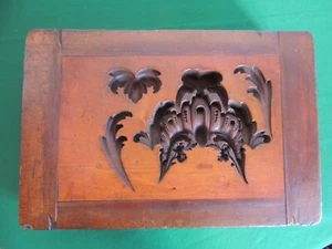 Antique Victorian Ornate Carved Wood Architectural Plaster Casting Mold Signed - Picture 1 of 14