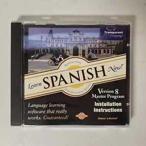 Learn Spanish Now! Transparent Language CD-ROM Version 8 Windows & Macintosh - Picture 1 of 3