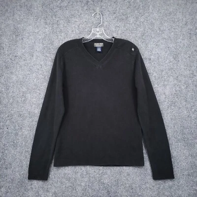 DE COLECCIÓN Polo Jeans Co Ralph Lauren Suéter Mujer Mediano Negro Acanalado Tejido Cuello en V Foto 1 de 4