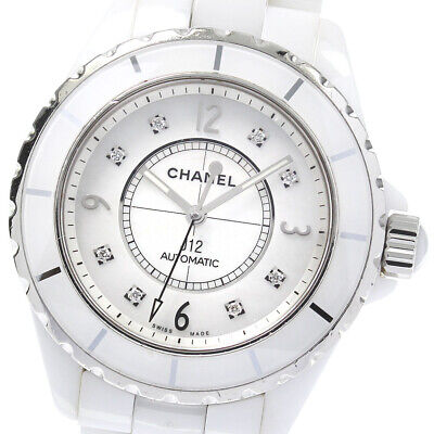 CHANEL J12 H2423 White ceramic 8P diamond Automatic Men's Watch_751807