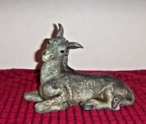 Figura De Porcelana Animal Burro Noel Grandeur Belén O'Well De Colección - Imagen 1 de 5