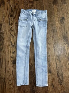 HUDSON LightWash Skinny Moto Jeans Reißverschlusstaschen verstellbare Taille Mädchen Größe 10 - Bild 1 von 4