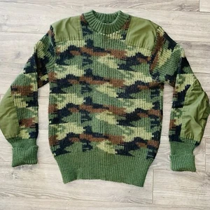 Maglione vintage Peter Storm uomo M mimetico commando 100% pura lana nuova Inghilterra caccia - Foto 1 di 14
