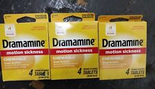 DRAMAMINE -Motion Sickness , Dual Action 4 Pills x3  Boxes = 12