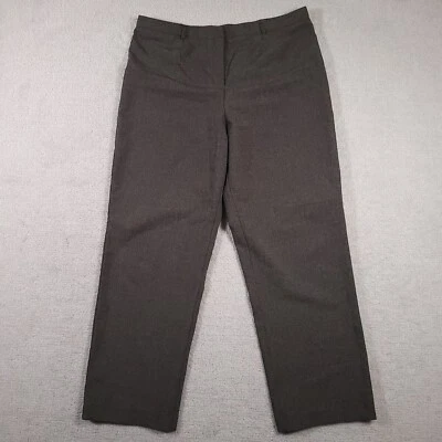 White Stag Dress Pants Women's 18 Gray Plaid Wide Leg High Rise - Image 1 of 4