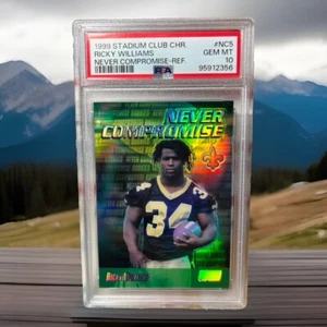 1999 STADIUM CLUB CHRO NEVER COMPROMISE REFRACTOR RICKY WILLIAMS RC PSA 10 POP 4 - Picture 1 of 4