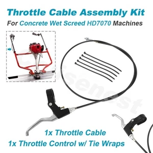 For Concrete Wet Screed Throttle Cable w/ Aluminum Throttle Control Lever Assy - Picture 1 of 13