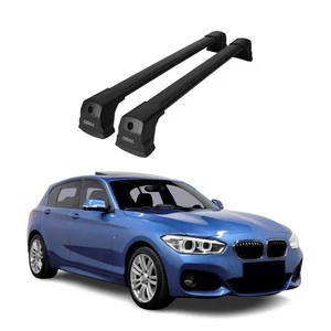 Dachträger Grundträger für BMW 1er F20 F21 3tür 5tür 2012-2019 Alu Schwarz 2x - Bild 1 von 12