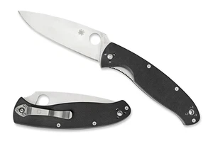 Spyderco Knives Resilience Liner Lock Black G-10 Stainless C142GP Taschenmesser - Bild 1 von 4