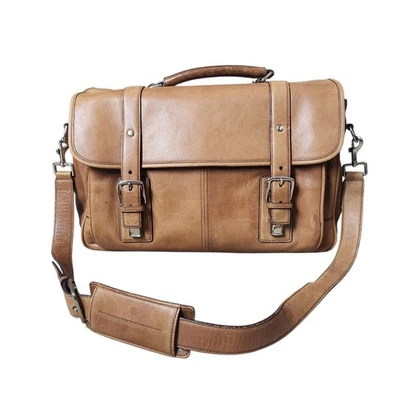 Bolso de Negocios COACH Cuero Tostado Vintage Bolso de Hombro Maletín Informal Raro Grande  Foto 1 de 4