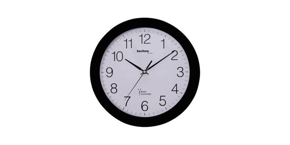 Technoline WT 8000 Funkwanduhr, 30cm - Schwarz