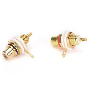 10x/Set Chassis Phono Connector Set Mount Plated Panel Female Jack Socket - Photo 1/6