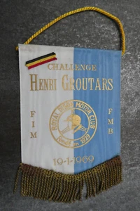 1969 Royal Dison Motor Club Belgium Henri Groutars Trial Motorcycle Pennant - Picture 1 of 2
