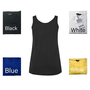 EX Yours Women's Vest Plus Size Curve Basic Top UK Size 14 to 40 Assorted Cotton - Picture 1 of 16