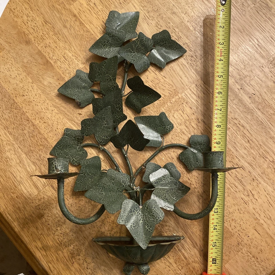 Candelabro IVY LEAF Iluminación Íntima Doble Candelabro Vintage Metal Foto 1 de 4