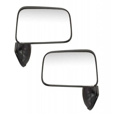 Toyota Pickup 1989-95 Manual Door Mirrors Pair, Non-Heated, Textured Black - Image 1 of 4