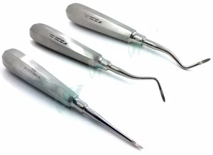 Set 3 Dental Heidbrink Root Tip Picks Elevators Right Left Straight Instruments - Picture 1 of 12