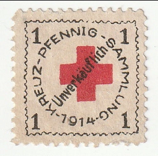 Germany - Red Cross, Red Cross Pfennig Collection 1pf with o/p 1914(L) - Image 1 of 1