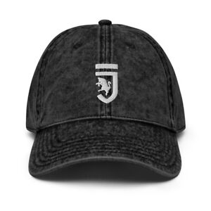 Juventus FC Minimalistyczny design Haftowana bawełniana czapka skośna Piłka nożna Czapka piłkarska