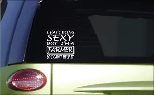 Sexy Agricultor 6" Pegatina *G106* Tractor Arado Disco Fila Cultivos Pollos Cerdo - Imagen 1 de 1