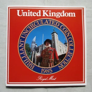 1985 ROYAL MINT UNCIRCULATED COIN COLLECTION 7 PIECE SET UNITED KINGDOM - Picture 1 of 10