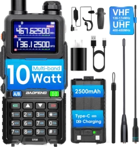 Digital Handheld Radio Scanner Fire Police VHF FM EMS Ham 2 Way Transceiver Dual - Afbeelding 1 van 8