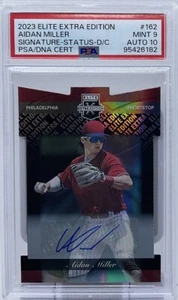 Aidan Miller Rookie Auto PSA 9/10 -2023 Elite Extra /399 - Phillies Top Prospect - Picture 1 of 9