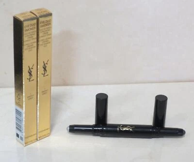 2 YSL EYE DUO SMOKER CREAM EYE SHADOW DUO - 1 SMOKY GREY - 2x 0.03OZ - Image 1 of 4