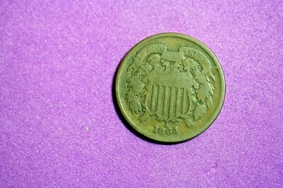 Estate Find 1864 - Shield Two Cents!!!  #K2127 - Image 1 of 2