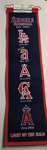 Angels Baseball MLB Winning Streak Embroidered Heritage Banner Wool Decor 30x8 - Picture 1 of 4