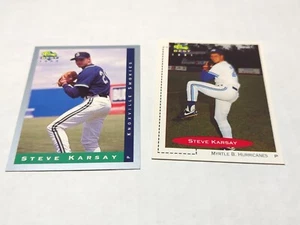 2 Steve Karsay Minor League Karten! Knoxville Smokies Myrtle Beach Hurricanes A's - Bild 1 von 1