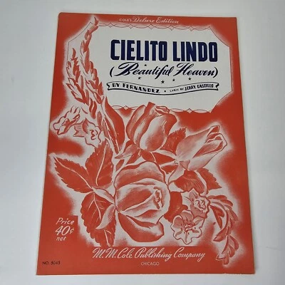 Partituras vintage de Cielito Lindo (Beautiful Heaven) 1935 Fernández Foto 1 de 4
