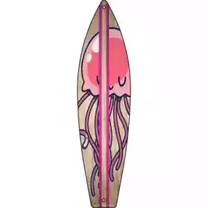 Insegna tavola surf metallo rosa meduse 23"x6" targa porta casa garage parete - Foto 1 di 1