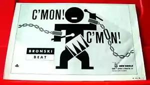 Bronski Beat C'mon C'mon Vintage ORIGINAL 1986 Press/Magazine ADVERT 9"x 6" - Imagen 1 de 3