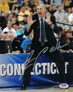 Jim Calhoun University of Connecticut Coach Signed 8x10 Auto NCAA HOF NIT Champ - Picture 1 of 1