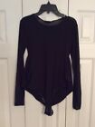 Sophistic Fashion Store Black Shear Band Top  Size Large NEW