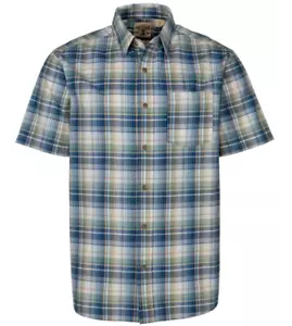 Camisa delantera con botones RedHead para hombre SeerSucker bolsillo a cuadros - Imagen 1 de 11