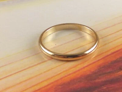 Anello Uomo/Donna in Metallo Colore Oro Fede Fedina Size 20 Bigiotteria Bijoux - Immagine 1 di 2