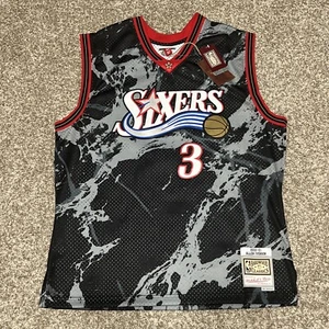 Camiseta deportiva para hombre Mitchell & Ness Philadelphia 76ers mármol 2000-01 Allen Iverson XL - Imagen 1 de 12