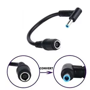 7.4mm To 4.5mm DC-Power Charger Converter Adapter Cable For HP Dell Blue Tip} - Picture 1 of 7