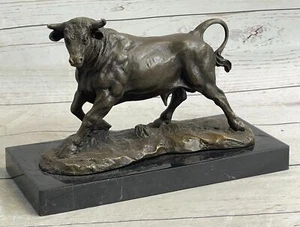 ABSTRACT HOTCAST CUBIST PICASSO BULL EL TORO Statue Figurine Bronze Sculpture - Picture 1 of 10