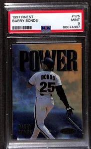1997 Finest Barry Bonds Pittsburgh Pirates #175 PSA9 RARE! - Picture 1 of 2