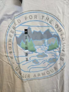 Under Armour Outdoor mountain tee shirt NWT mens XXL 2XL front/back gray - Picture 1 of 5