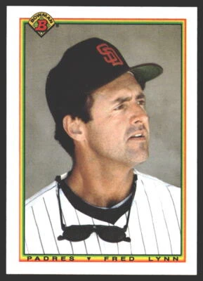 Fred Lynn #216 1990 Bowman San Diego Padres - Image 1 of 2