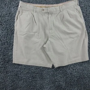 Tommy Bahama Shorts Mens 40 Beige Pleated Silk Blend Chino 39x8.5* - Picture 1 of 17