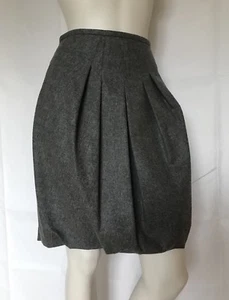NWT Brunello Cucinelli GUNEX Lana Wool Pleated Buble Skirt Sz 40 US 4 - Picture 1 of 12